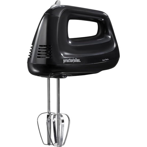 Easy Mix 5-Speed Electric Hand Mixer with Bowl Rest, Compact and Lightweight, 215 Watts of Peak Power, Black (62511)