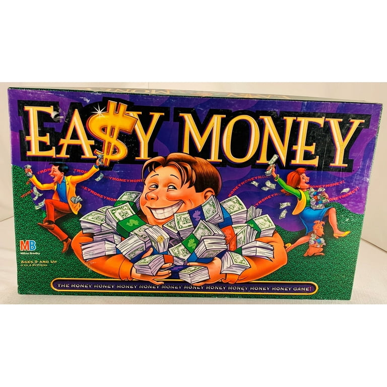 Milton Bradley Easy Money Game, 1996 Board Game, Token Gameplay