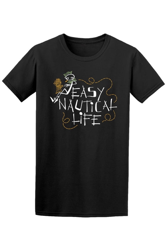 Easy Nautical Life Sailor Design T-Shirt Men -Image by Shutterstock, Male 3X-Large