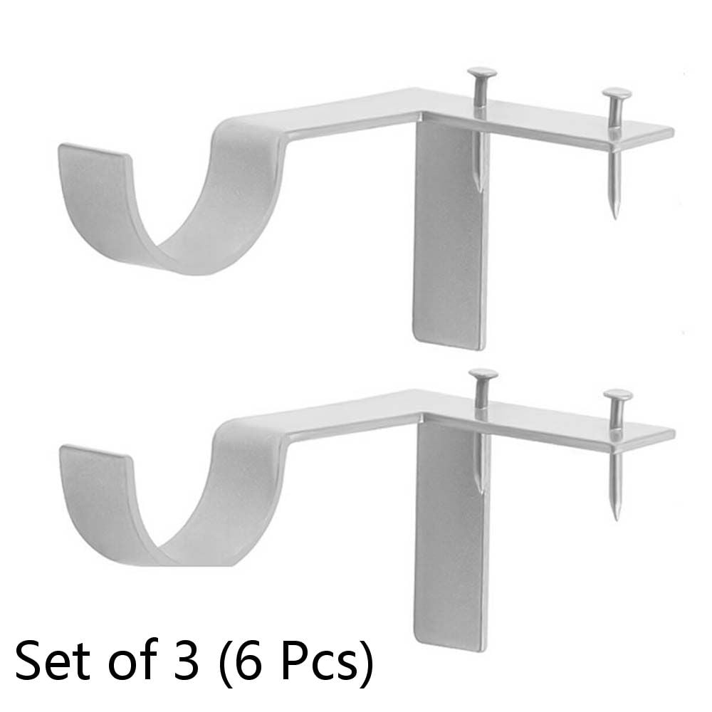 Easy No Drill Curtain Rod Brackets No Mess Screwless No Nail No