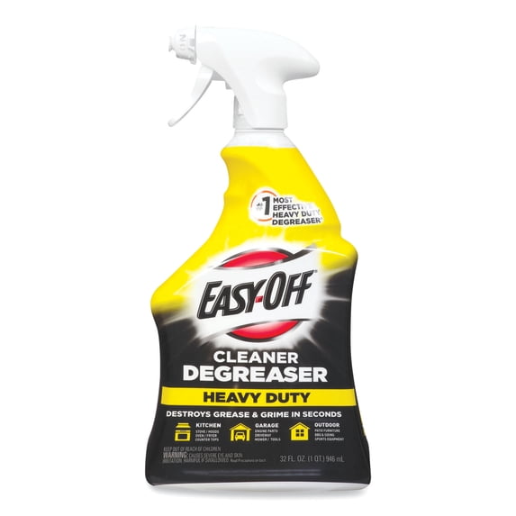 Easy-Off Cleaner Degreaser - Ready-To-Use Spray - 32 fl oz (1 quart) - 1 Each - Clear | Bundle of 5