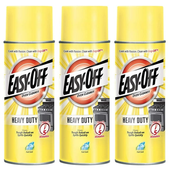 Easy-Off Heavy Duty Oven Cleaner Fume-Free Spray - Fresh Scent - 3 Pack, 14.5 oz Each