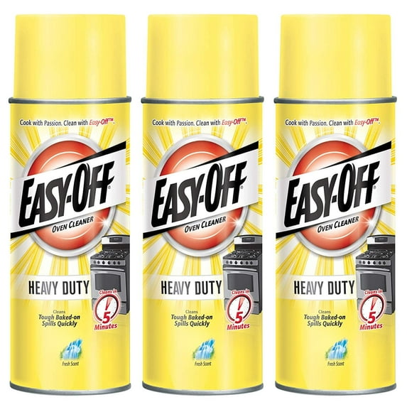 Easy-Off Heavy Duty Oven Cleaner Fume-Free Spray - Fresh Scent - 3 Pack, 14.5 oz Each