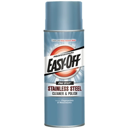 Easy-Off Professional Stainless Steel Cleaner & Polish, 17oz Can, For Grills Ovens & Appliances