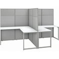thumbnail image 1 of Easy Office 2 Person L Shaped Desk with 66H Panels in White - Engineered Wood, 1 of 2