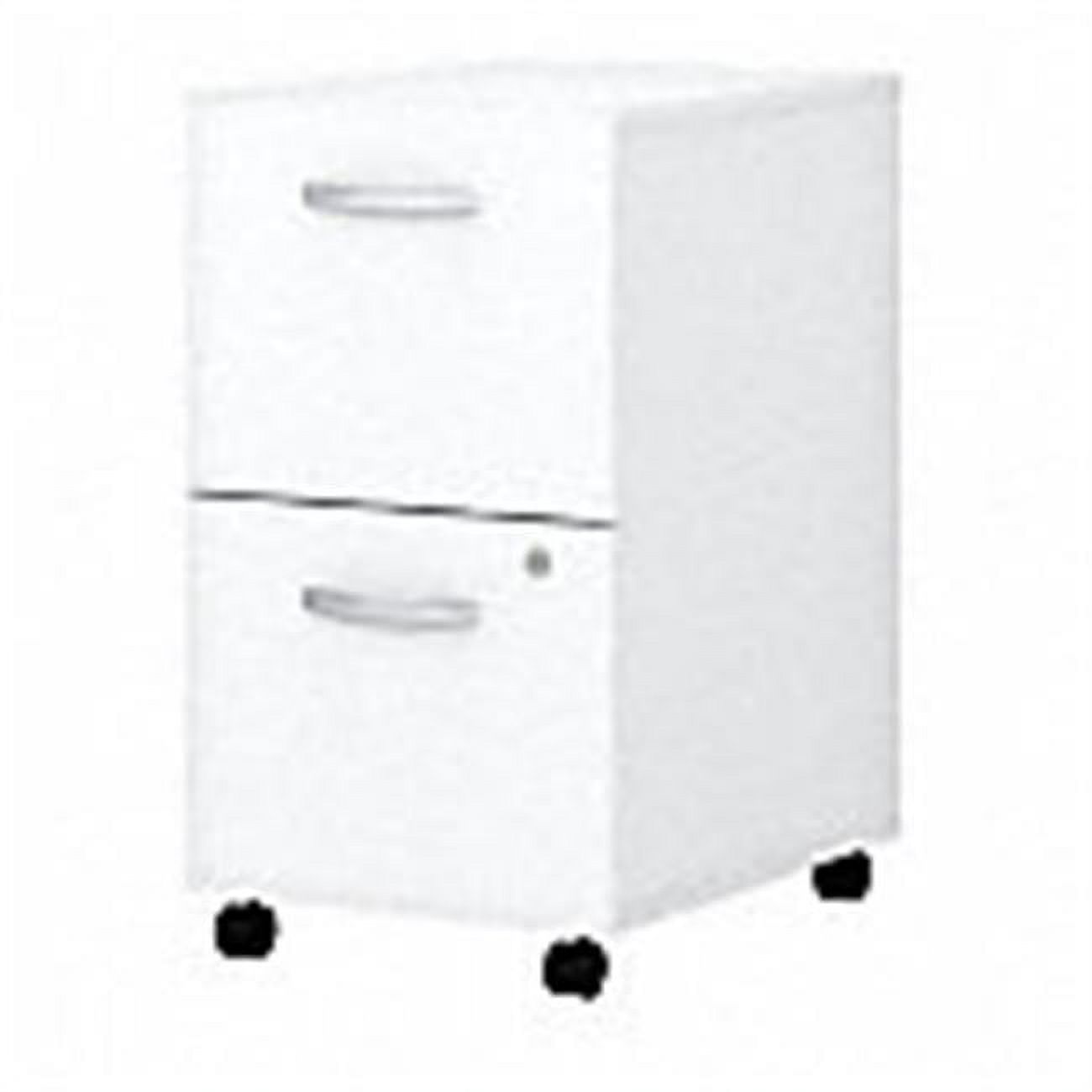 Easy Office Collection 2 Drawer Mobile File Cabinet - Assembled, Pure White - image 1 of 1