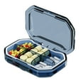 thumbnail image 1 of Easy Open Pill Organizer Airtight Pills Box Organizer with Sealed Gasket, Portable Compact Pill Dispenser for Home Travel, Portable Pill Organizer for Travel, 1 of 7