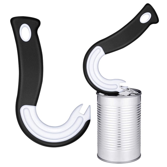 Easy Open Ring Pull Can Opener Helper for Bottles Tab Cans Effortless Grip Tool Black One Size