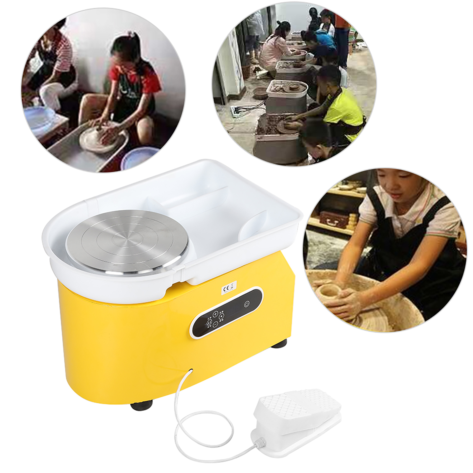 Easy Operation Pottery Art Machine, Dual Control 350W Ceramic Machine, For Ceramics Making