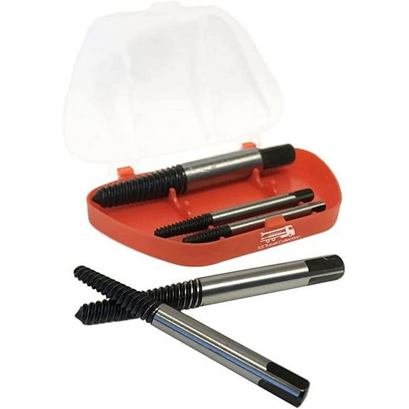 Easy Out Broken Screw Head Extractor with Handle (7 Piece Set)