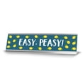 thumbnail image 1 of Easy, Peasy! Lemon Silver Frame Desk Sign (2x8"), 1 of 3