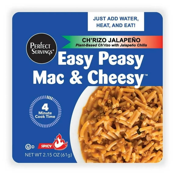 Easy Peasy Mac & Cheese by Perfect Servings - Ch'rizo Jalapeño Flavor - Package of 6