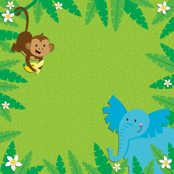 Easy Peasy Page Layout with 3D Design 12" x 12" - Jungle Animals