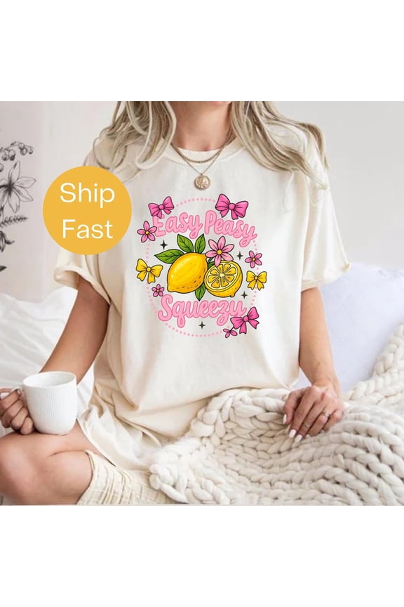 Easy Peasy Squeezy Lemon Summer Aesthetic Classic T-Shirt All Size S-3XL