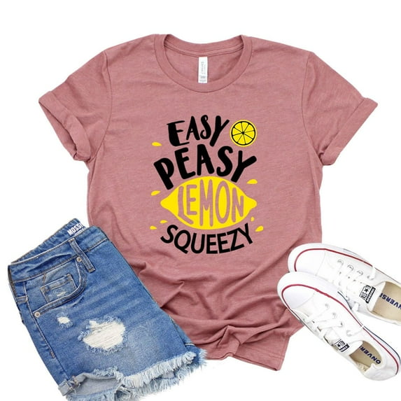 Easy Peasy T-shirt Lemon Squeezy Shirt Summer Tshirt Women's Vacay Gift Lemonade Tee Relaxed Top Vacation Shirts