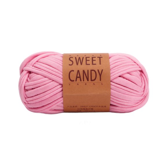 Easy Peasy Yarn, Elastic Fabric Cloth Knitting T Shirt Yarn, Dusty Pink Thick Crochet Fabric Ribbon for Crocheting Bags/Baskets/Rugs, Home Decor, DIY Crafts