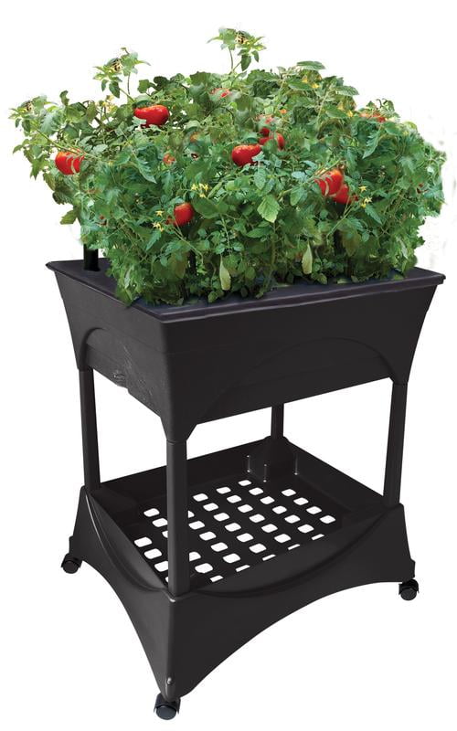 Easy Picker Raised Bed Grow Box With 30" Stand, 4 Casters, and Supply