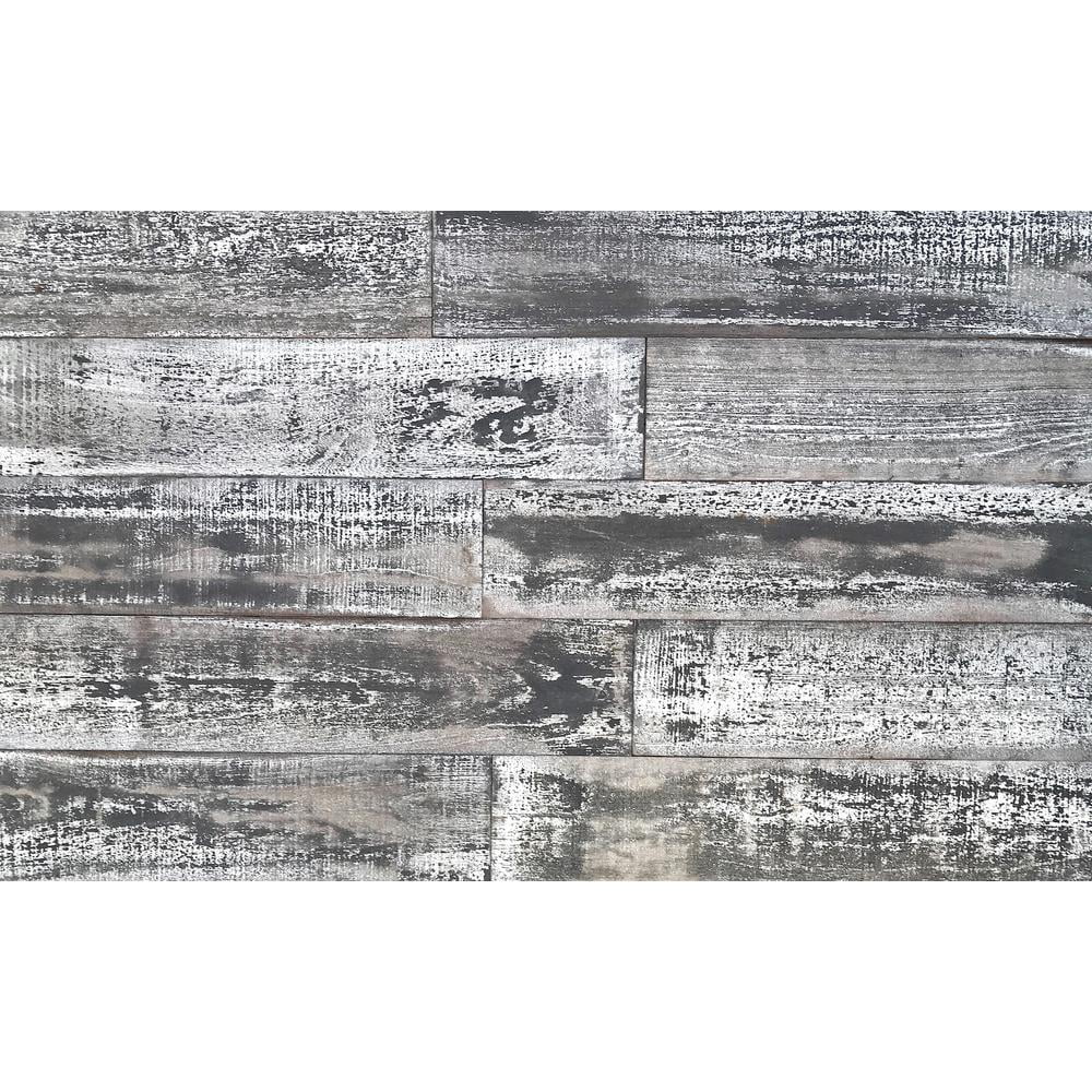 48'' Antique Textured Reclaimed Pine Wood Wall Planks