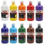 Easy Playhouse 10 Pack 16oz Washable Tempera Paints for Kids, Non-Toxic and Vibrant Colors, Ideal for School Projects, Arts, Crafts, and Creative Activities, Safe Art Supplies Set