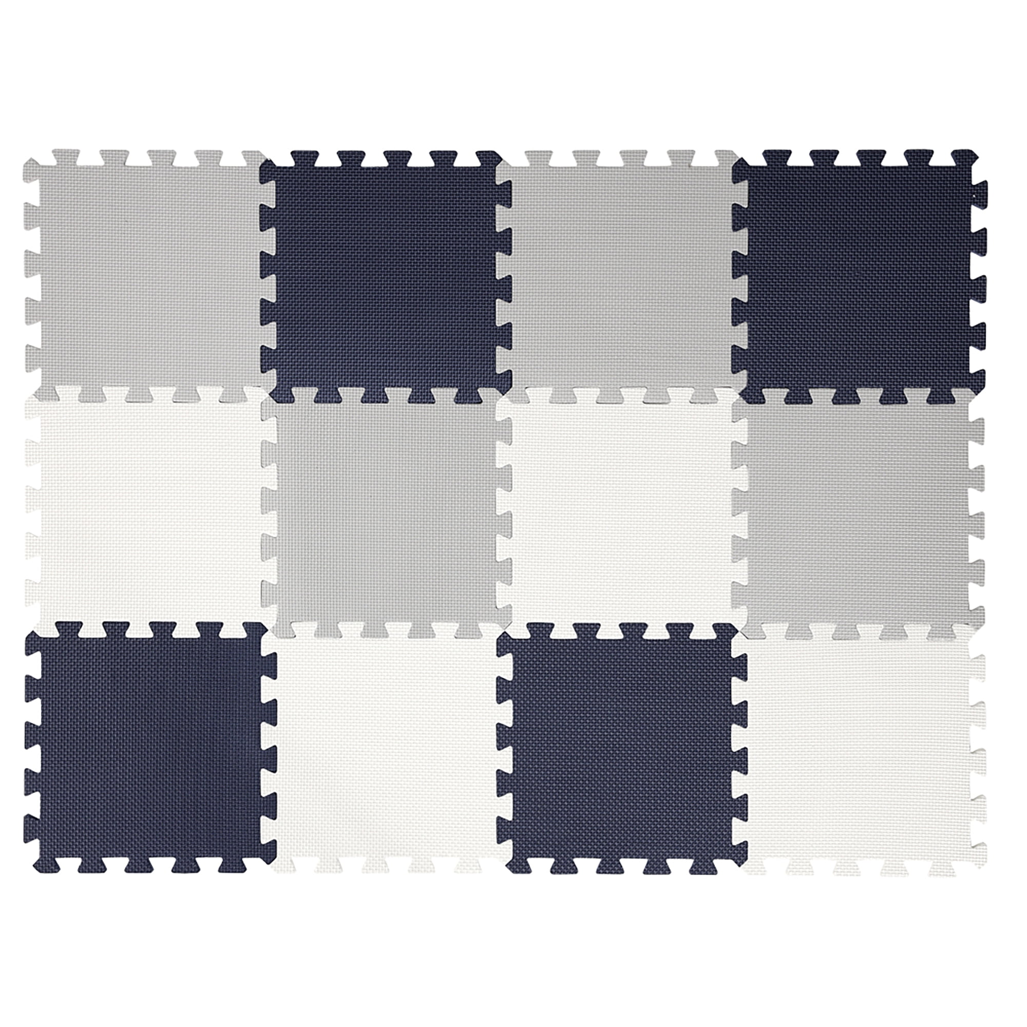 Multicolor Foam Interlocking Puzzle Floor Mat with Borders