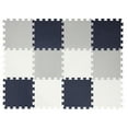 thumbnail image 1 of Easy Playhouse: 12 Soft Foam Floor Puzzle Tiles - Blue-Grey-White - 12" Interlocking Mat Pieces (4'x3'), Nursery, Playroom, Gym, Children & Adults, 1 of 7