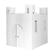 Easy Playhouse Blank Castle - Kids Art & Craft for Indoor & Outdoor Fun, Color, Draw, Doodle on this Blank Canvas Decorate & Personalize a Cardboard Fort, 32 X 32 X 43. 5 -Age 3+