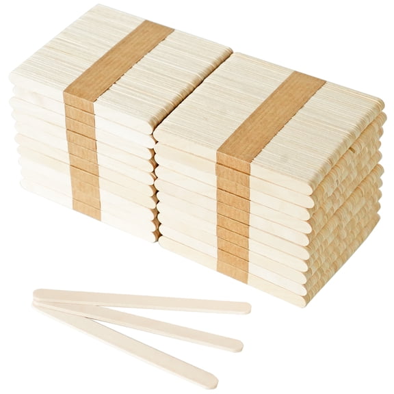 Easy Playhouse: Craft Sticks - 1000pcs - 4.5" Natural Wood Popsicle Strips, Multi-Purpose, DIY Supplies, Home Projects, Art Activities, Waxing Spatula