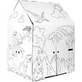 thumbnail image 1 of Easy Playhouse Dinosaur Create Your Own Play House - Kids Art & Craft for Indoor & Outdoor Fun, Color Dino Species – Decorate & Personalize The Cardboard Fort, 1 of 7