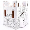 thumbnail image 1 of Easy Playhouse Fairy Tale Castle - Kids Art and Craft for Indoor and Outdoor Fun, Color, Draw, Doodle – Decorate and Personalize a Cardboard Fort, 32" X 32" X 43. 5" - Age 3+, White, 1 of 9