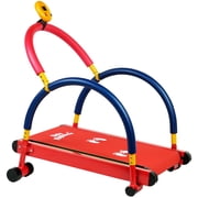 Easy Playhouse: Kids Treadmill - Red & Blue, Manual Self-Propelled Motion, Foam Handlebars, Walk & Jog Pad, Exercise Equipment, LED Display, 150lb Cap