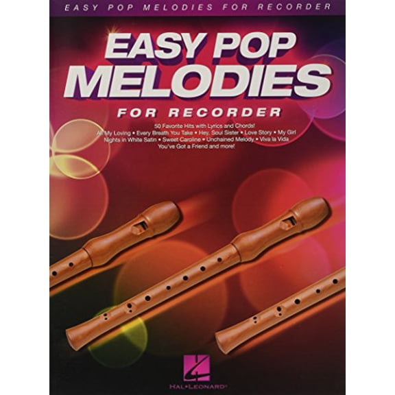 Pre-Owned Easy Pop Melodies Recorder Sheet Music Songbook 50 Popular Songs Includes Don't Stop Believin, Viva La Vida, What a Wonderful World, My Girl, Sweet Ca (Paperback) 1480384399 9781480384392