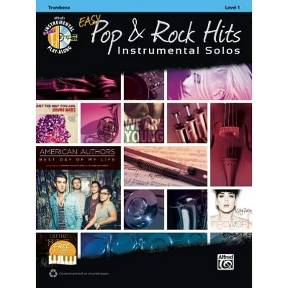 Pre-Owned Easy Pop & Rock Hits Instrumental Solos: Trombone, Book & CD (Easy Instrumental Solos) Paperback