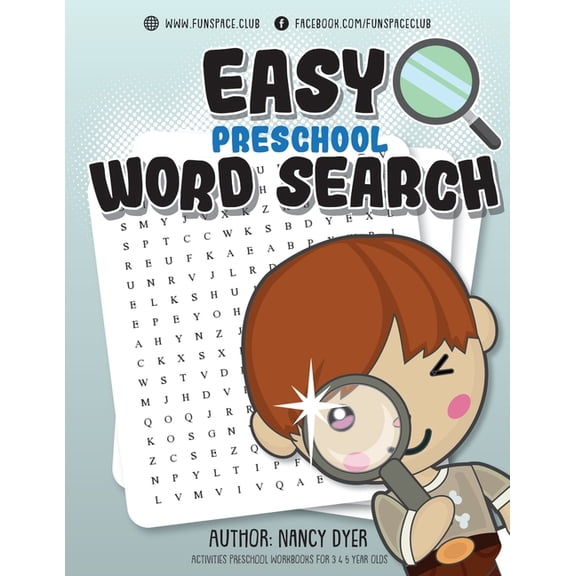 Easy Preschool Word Search: Activities PRESCHOOL workbooks for 3 4 5 year olds (Paperback) by Nancy Dyer