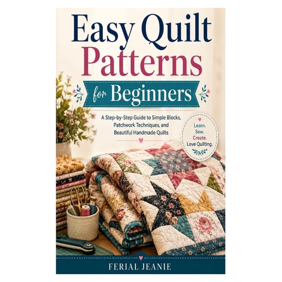 Easy Quilt Patterns for Beginners: A Step-by-Step Guide to Simple Blocks, Patchwork Techniques, and Beautiful Handmade Q, (Paperback)