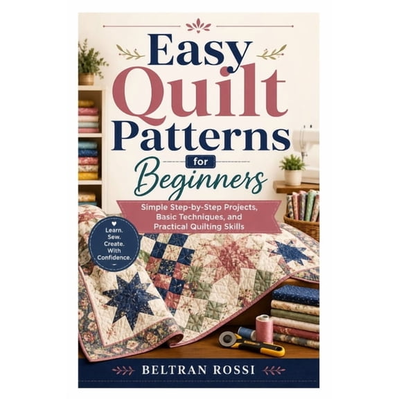 Easy Quilt Patterns for Beginners: Simple Step-by-Step Projects, Basic Techniques, and Practical Quilting Skills, (Paperback)