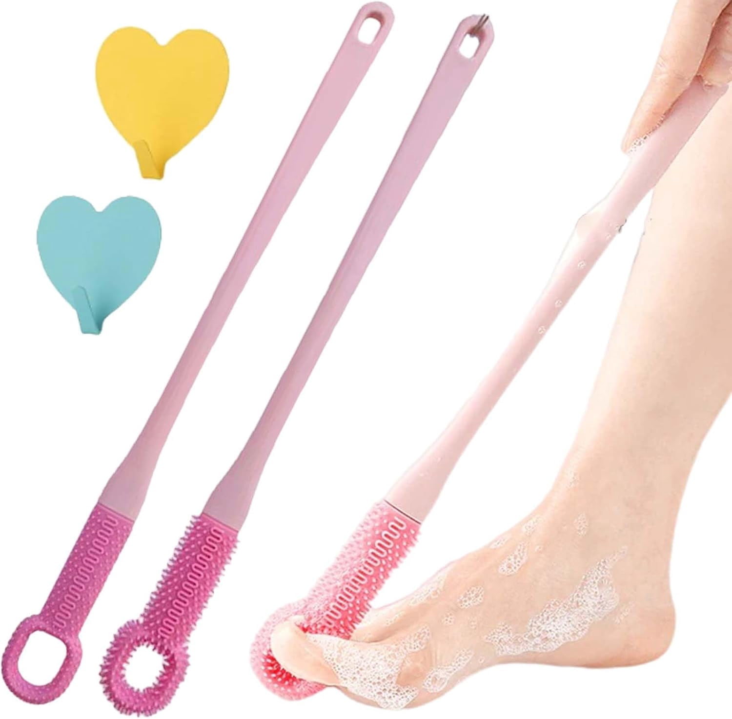 Easy-Reach Deep Cleaning Foot Brush, Soft Silicone Toe Cleaning Brush ...