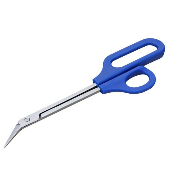 Easy Reach Toenail Scissors, High Quality Stainless Steel Ergonomically Designed For Precision Cutting, Asymmetrical Design Long Handle (7.87"