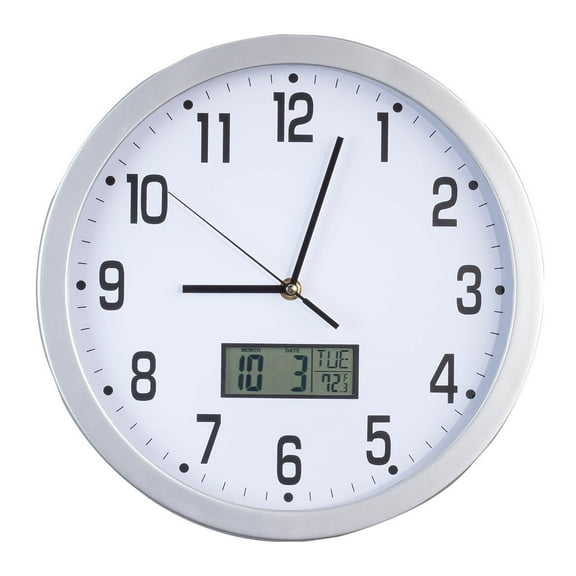 Easy-Read 12" Multifunction Wall Clock