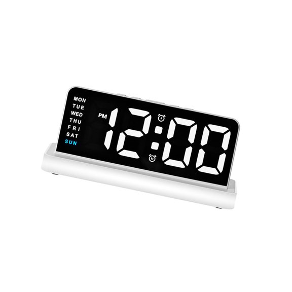 Easy Read Alarm Clock for Desk, Digital LED Time Display with Night Light for Daily Use and Bedtime at Home