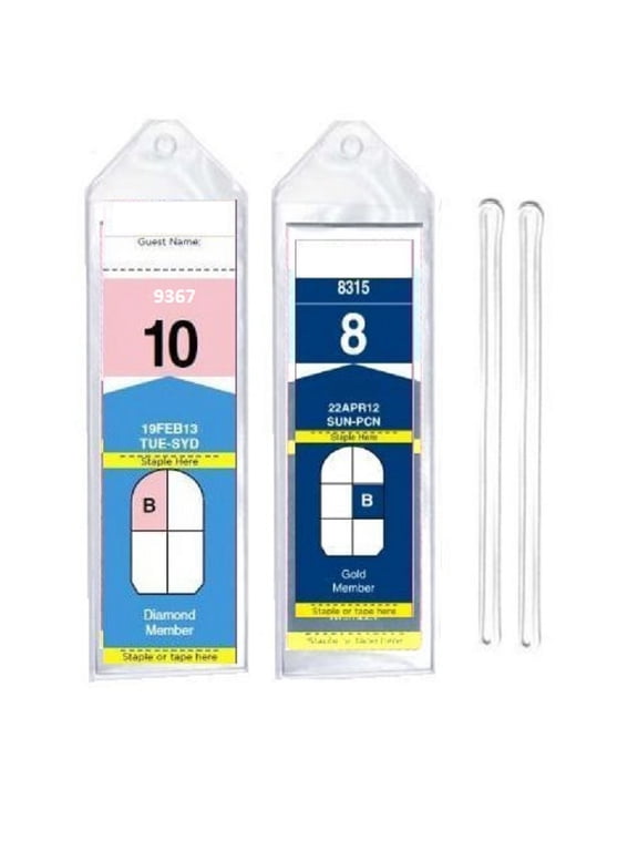 8 Pack of Cruise Tags (Narrow) for Royal Caribbean and Celebrity Cruise Ships