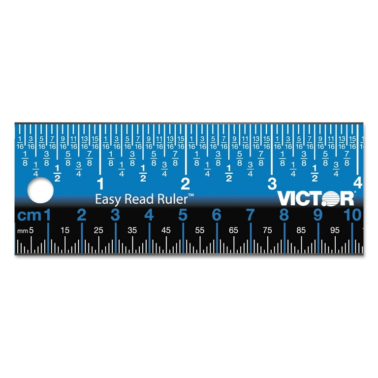 Easy Read Stainless Steel Ruler, Standard/Metric, 12 Easy Read Stainless Steel Ruler, Standard/Metric, 12