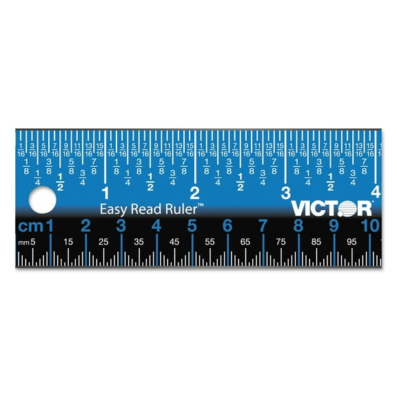 Easy Read Stainless Steel Ruler, Standard/metric, 18".25 Long, Blue | Bundle of 5