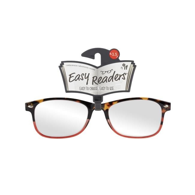 Easy Readers Duo Glasses, Tortoiseshell & Red - Plus 1.5 - Walmart.com