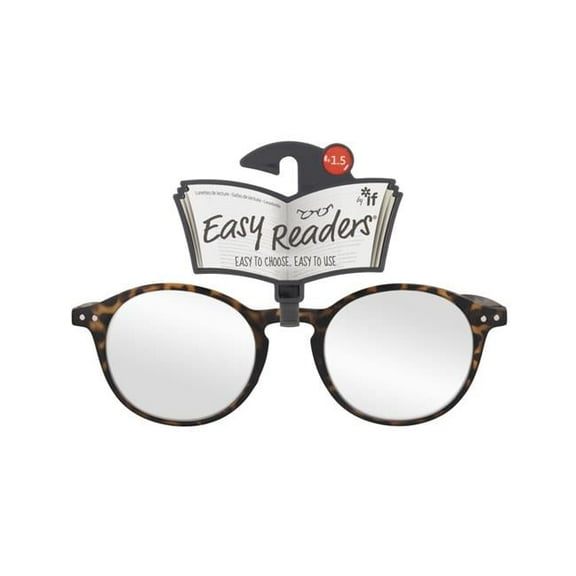Easy Readers Round Tortoiseshell Glasses, Plus 1.5
