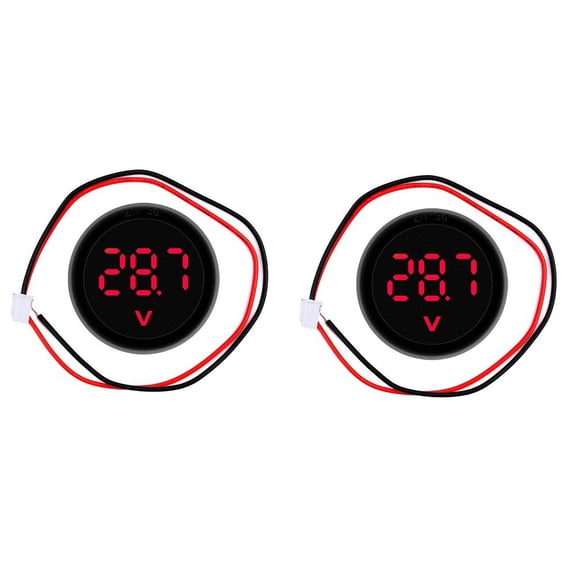 Easy Readout Digital Voltmeter Waterproof With Led Display Range Of Dc Voltage