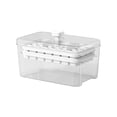 thumbnail image 1 of Easy Release Ice Cube Tray with Lid – 28 Cavity Ice Cube Tray with Bin and Scoop – One Button Quick Release Ice Cube Trays for Freezer – Clear Ice Maker Box for Home Party (White2), 1 of 7