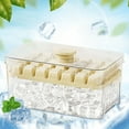 thumbnail image 1 of Easy Release Ice Cube Tray with Lid, Bin and Ice Scoop,2 Pack Plastic Ice Cube Tray, Ice Trays for freezer with Container, Chilling Drinks, Whiskey & Cocktails, 1 of 4