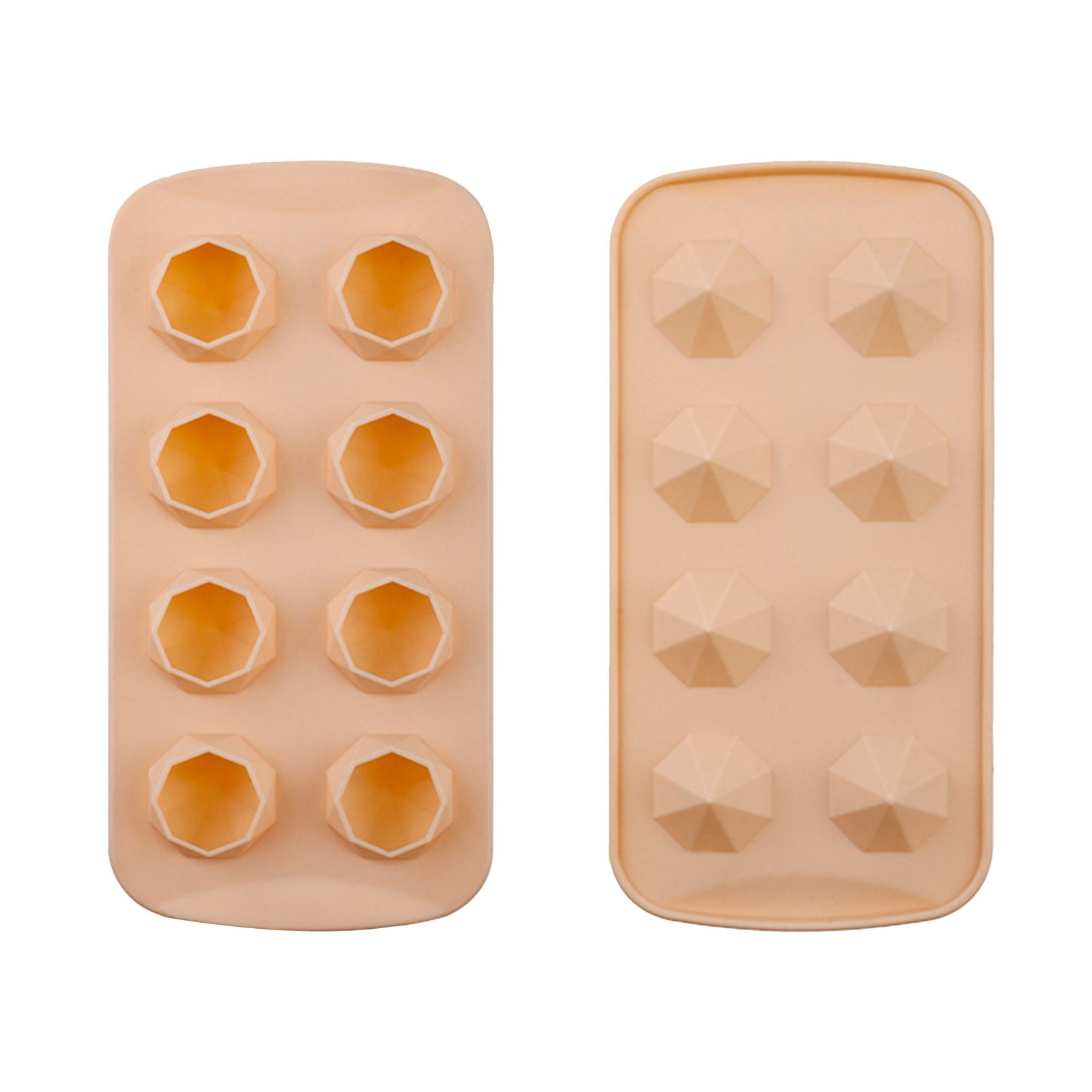 Easy Release Silicone & Flexible 8 Ice Cube Trays With For Freezer