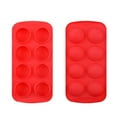 Easy Release Silicone & Flexible 8 Ice Cube Trays With For Freezer