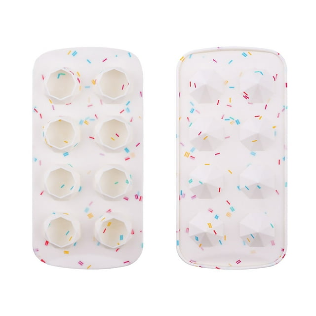 Easy Release Silicone & Flexible 8 Ice Cube Trays With For Freezer